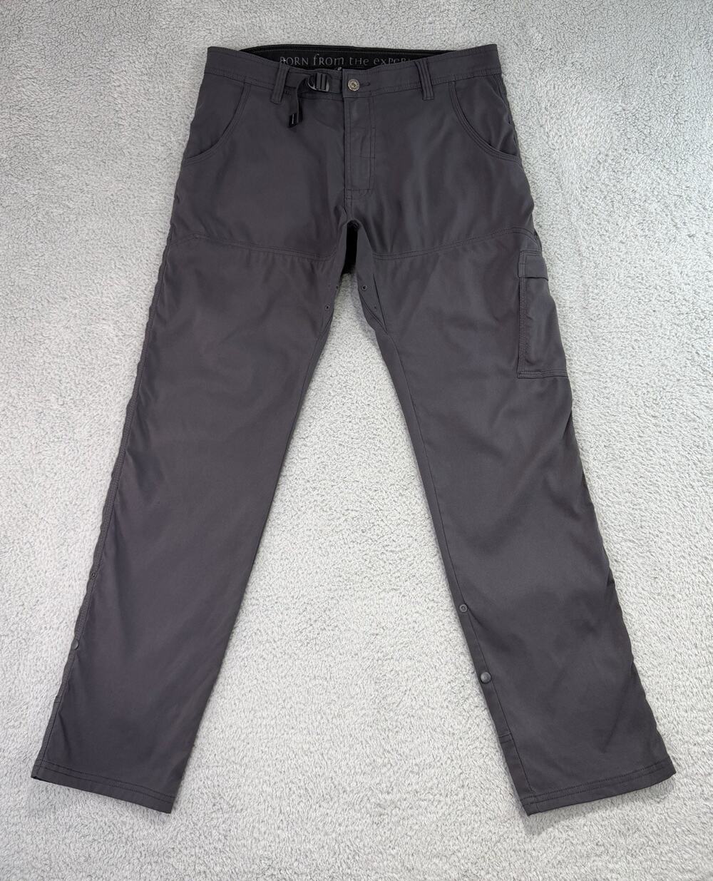 prAna Stretch Zion E-Waist Pants II Men’s 34x31 Charcoal Hiking Climbing Cargo